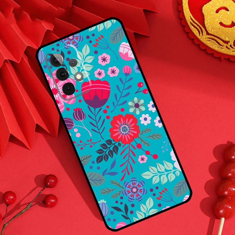 Floral Charm Secret Garden Case For Samsung Galaxy M15 M55 M31 M13 M11 M12 M14 M06 M16 M36 M56 M53 M32 M52 M35 M34 M54