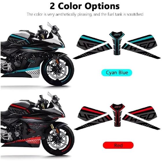 

Tank Pad Motorcycle Stickers Fuel Tank Non-Slip Sticker Protection Side Tank Pad for CF&Moto 450 SR 450sr 2022 2023 Cyan Blue - Side