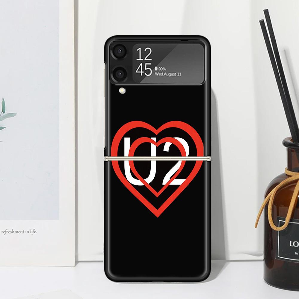 Band U-U2 Rock Phone Case For Samsung Galaxy Z Flip 7 Flip7 Zflip 6 Flip6 5 Flip5 4 Flip4 3 Flip3 5G Fundas Black Cover