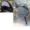 Leder Dressursattel mit doppeltem Sattelblatt und wechselbaren Kammern – Elegantes Cantle-Design