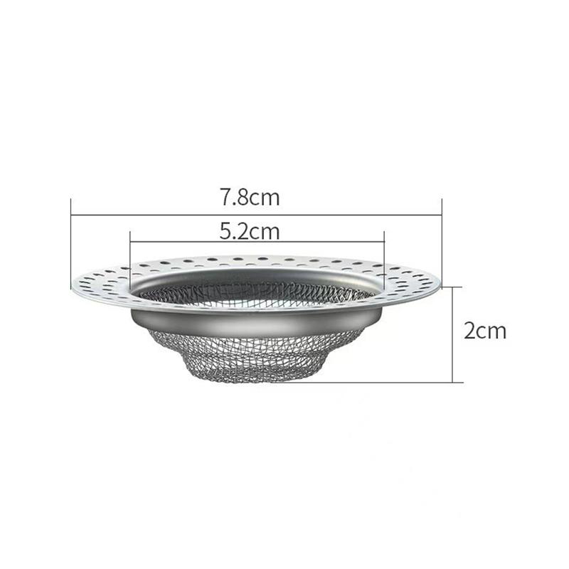 

1Pcs Stainless Steel Kitchen Sink Filter Kitchen Garbage Food Residue Dishsink Filter With Handle Metal Sink Strainer A5