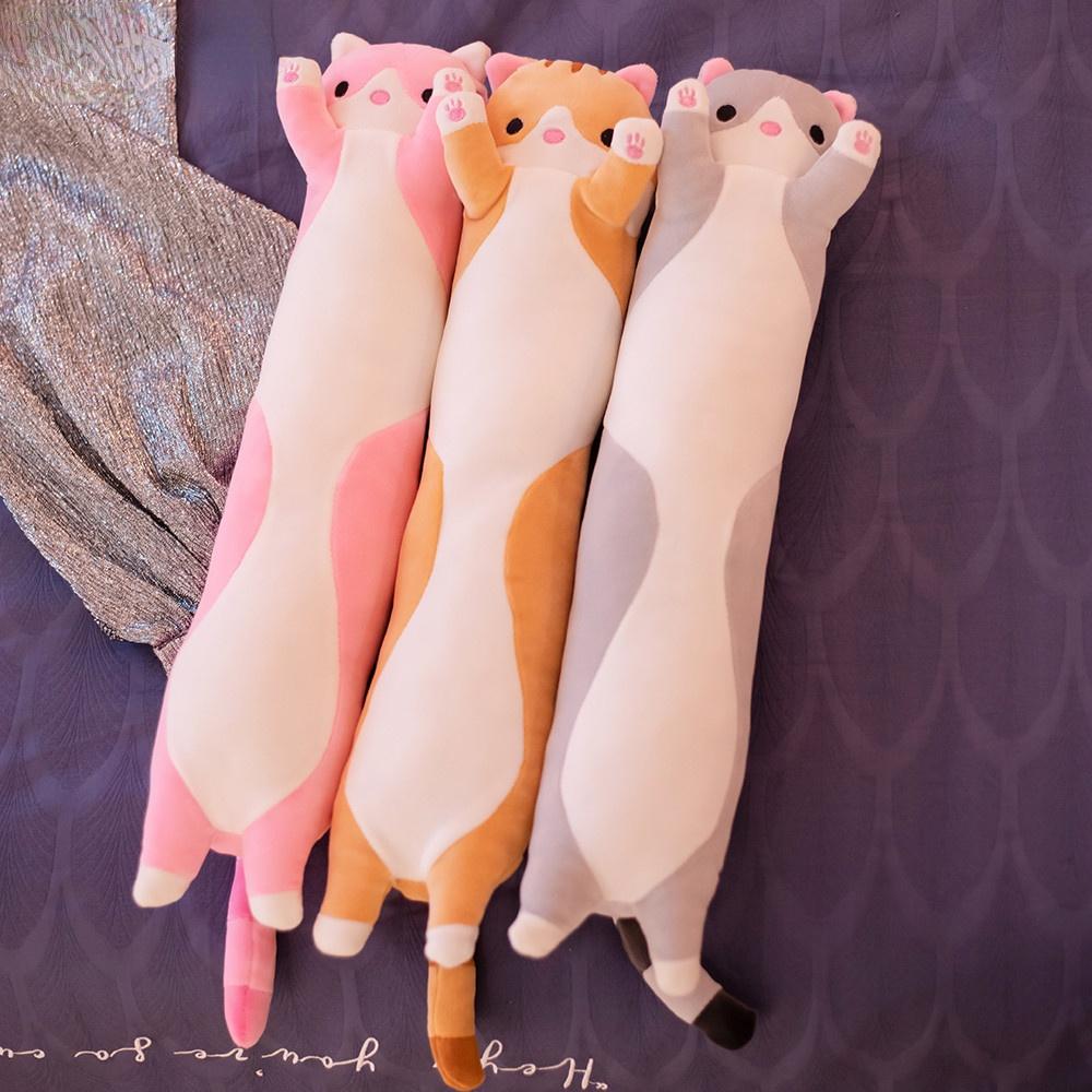 50/70/90/110cm Cute Soft Long Cat Pillow Plush Toys Stuffed Pause Office Nap Sleep Pillow Cushion Gift Doll