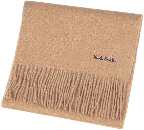 Paul Smith M1A 933D AS04 62 Camel Scarf with Carry Ribbon and Available for Men and Bag, Wrapping, Case. Women. [Used]