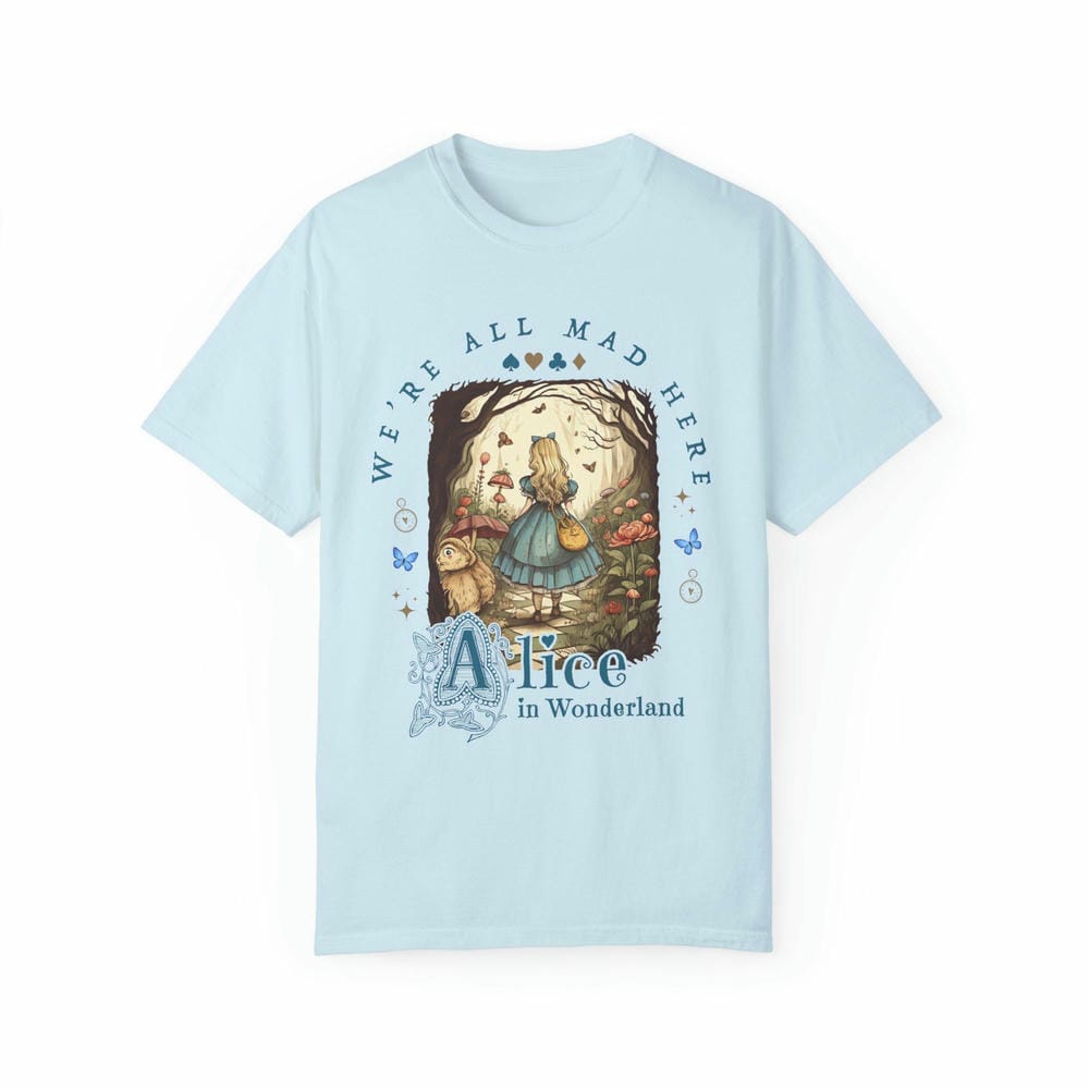 Unisex Top Vintage Alice Alice In Wonderland Shirt Dark Academia Bookish Things Alice In Wonderland Literary Shirt Streetwear
