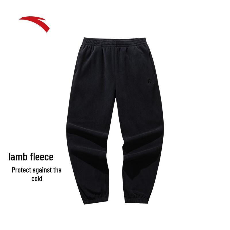 Anta Men s Fire Shell Fleece Lined Cuffed Sweatpants M