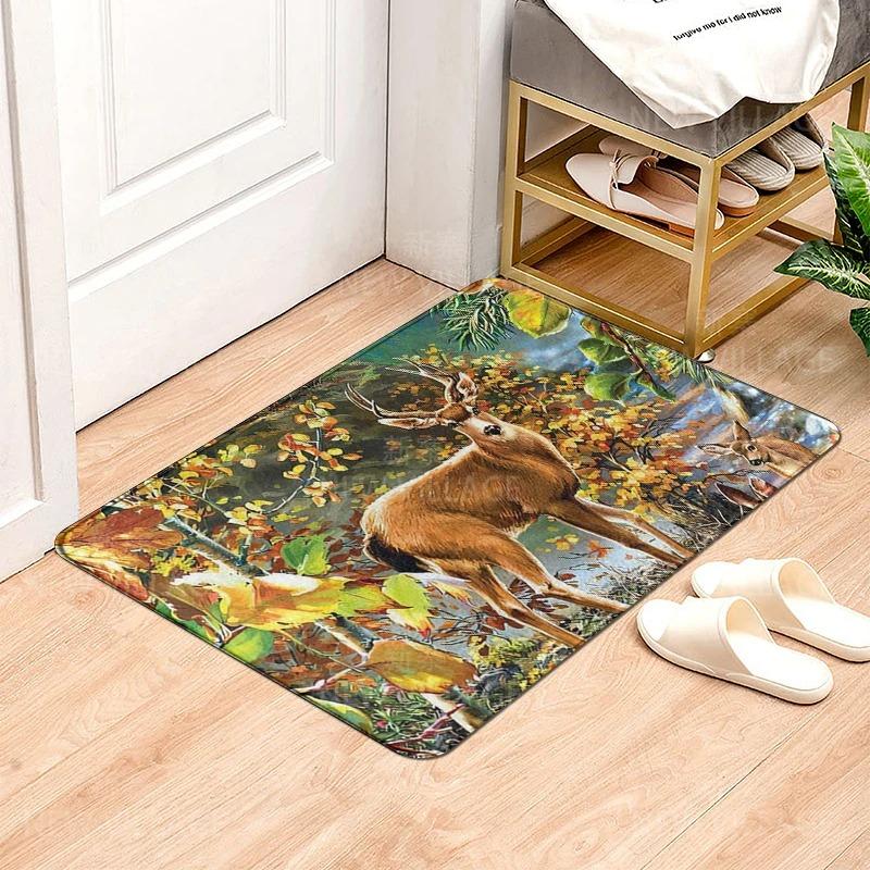House Entrance Carpet Home Natural Animal Styles Doormat Room Rug Bath Mat Foot Mat Bathroom Non-slip Kitchen Mat Home Decor