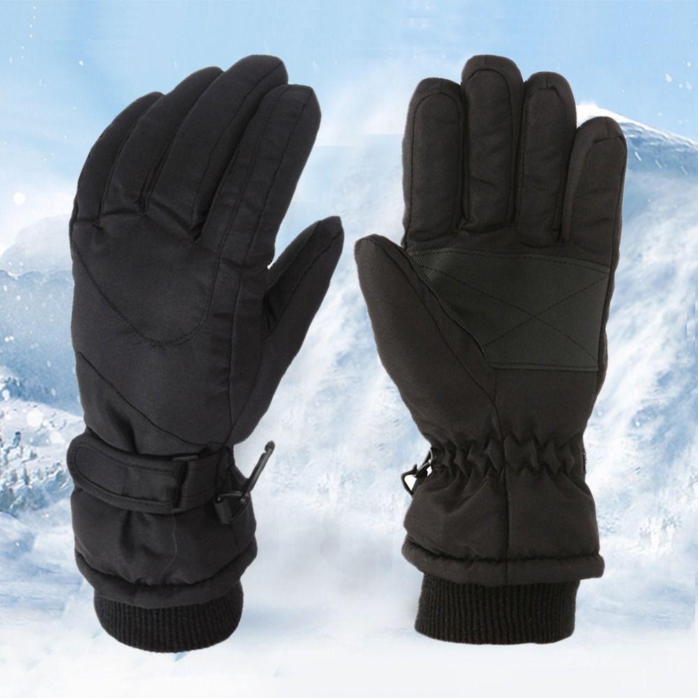 Non-slip Windproof Long-sleeved Mittens Children Ski Gloves Thick Warm Sports Riding Gloves