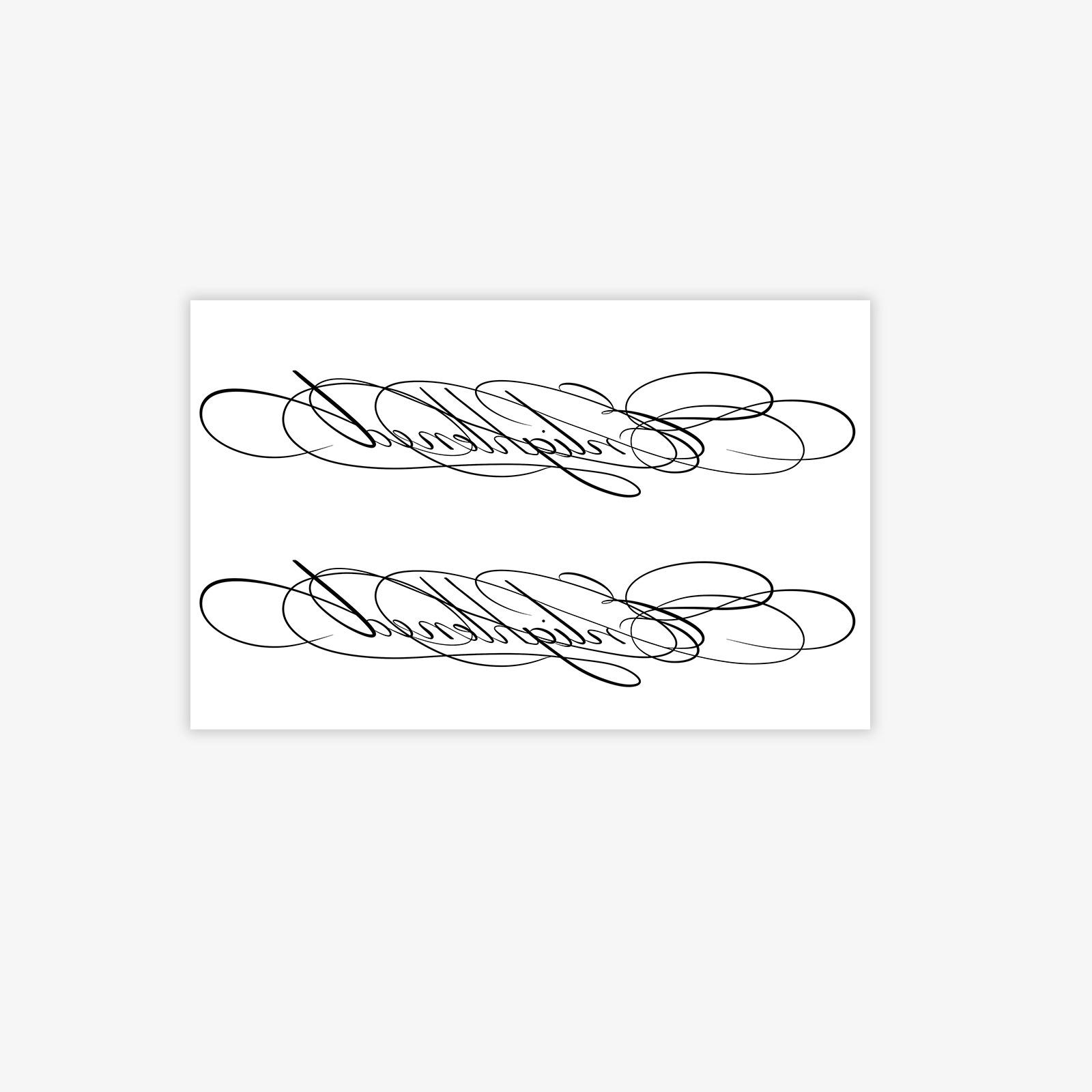 

Premium Style Personality Domineering Men S Pattern English Lines Clavicle Arm Tattoo Sticker 19*12