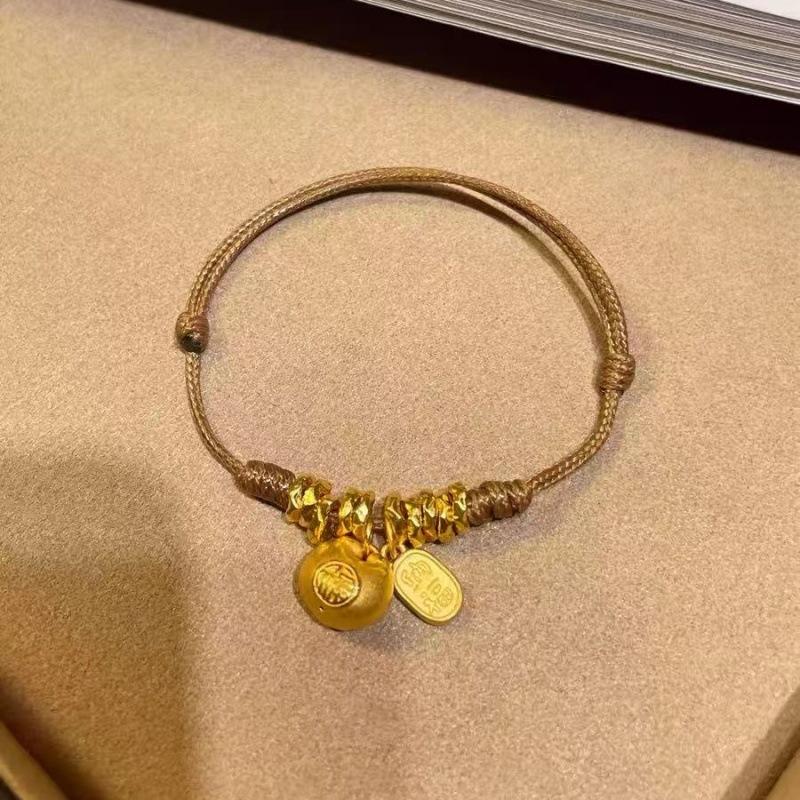 Xiaopangfu Coiling Bracelet Women'S High-End Light Luxury Lucky Nafu Adjustable Woven Hand Rope