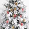 6pcs DIY Painted Christmas Pine Cone Plastic Christmas Tree Decoration  Home Xmas Decor