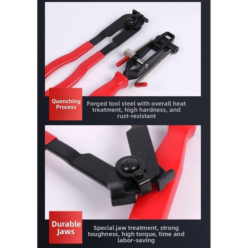 2Pcs with Cutter CV Joint Boot Clamp Pliers Multi-Function Vacuum Hose Clamping Plier Car Repairs