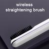 Cordless Hair Straightener Brush 3 Temperature LCD Display Hair Straightening Comb USB Rechargeable Fast Heating Electric Hot Brush
