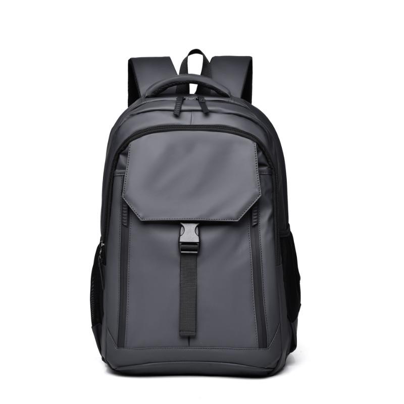 

Simple Casual Business Backpack Large Capacity Trendy Nylon Backpack серый