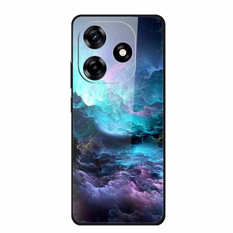 Glass Back Cover For Honor X5c Plus Case Coque Hard Tempered Glass Case For Honor Play 10A X5c Plus Phone Case Cover Soft Bumper