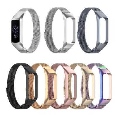 Watch Band Cilt dostu Paslanmaz Çelik 12mm Metal Bileklik Kayışı Değiştirme Samsung Galaxy Fit 2 SM-R220