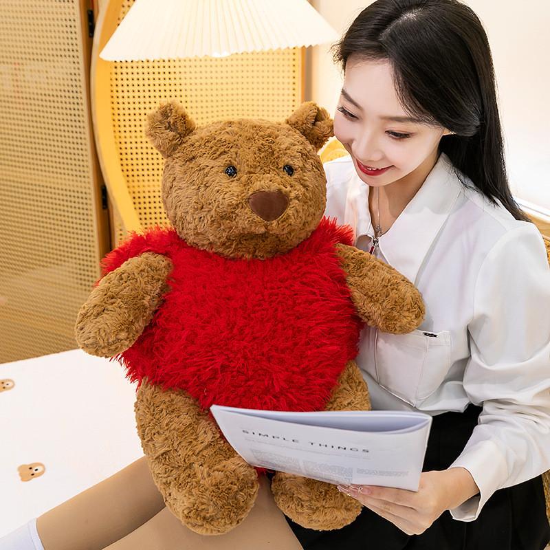 Teddy Heart Loving Bear Plush Toy Animal Stuffed Doll Kids Gift Decorations