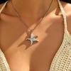 18K Gold Plated Stainless Steel Starfish Pendant Necklace