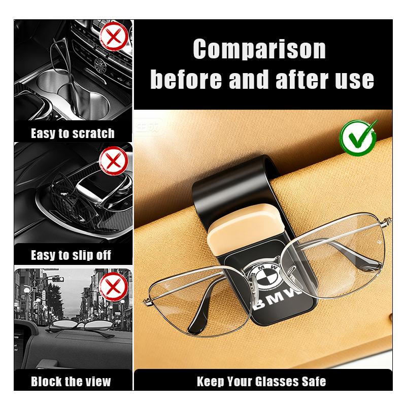 Car Sun Visor Sunglasses Holder Storage Glasses Card Clip For BMW M 1 3 4 5 6 7 Series M3 M6 F01 F02E34 E36 E70 F10 X6 X1