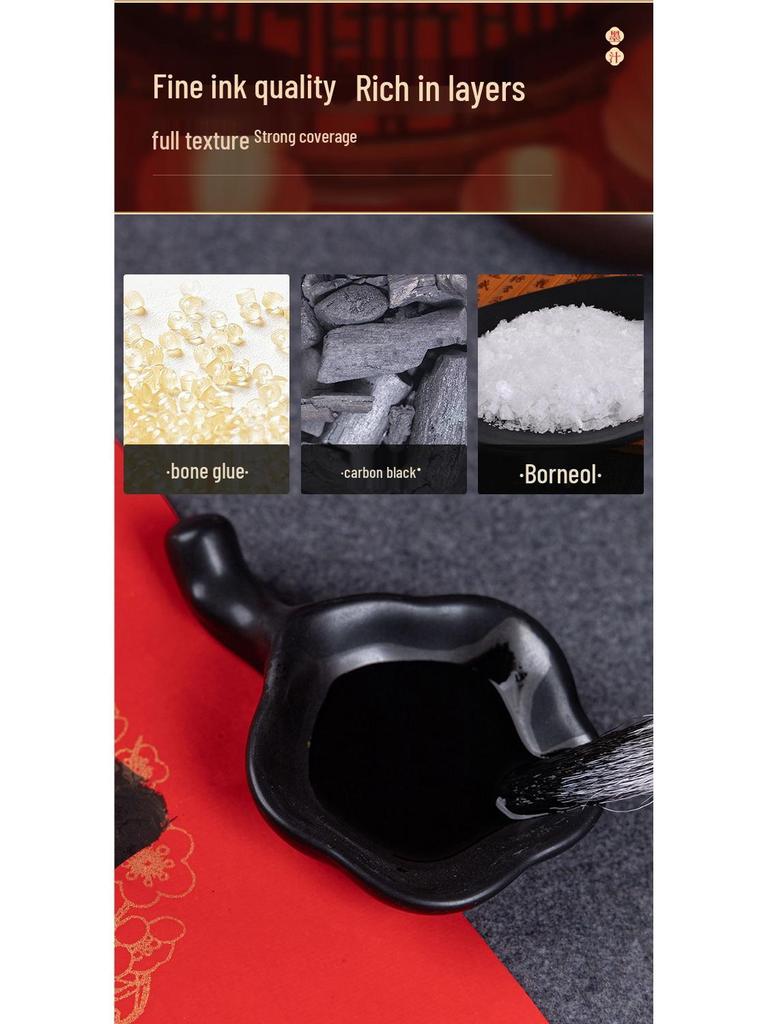 Snabbtorkande kalligrafiblack för Fu-tecken-kupletter på koppartryckspapper—Svart, Ljust och Reflekterande