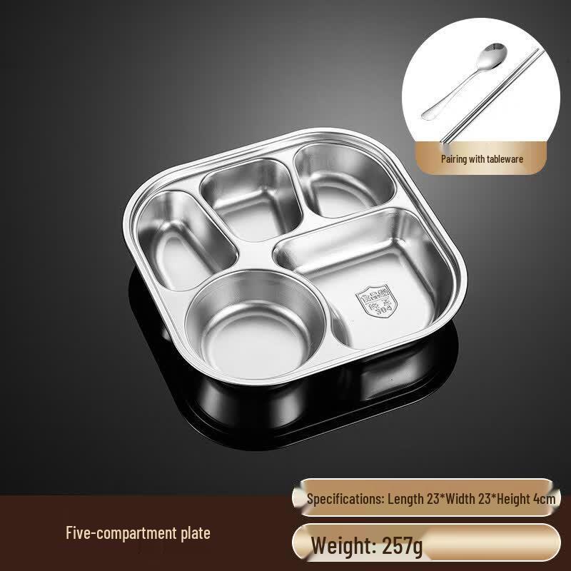 Ru Han 304 Stainless Steel 5-Compartment Lunch Box
