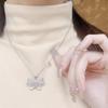 Pink Fairy Bow Necklace for Women - Cold Style, High-End, Versatile Clavicle Chain, Small Niche Design