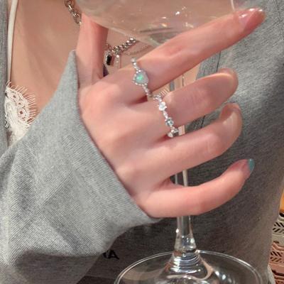 Summer Flower Love Ring Niche Index Finger Ring Adjustable Exquisite Opening Ring Tide