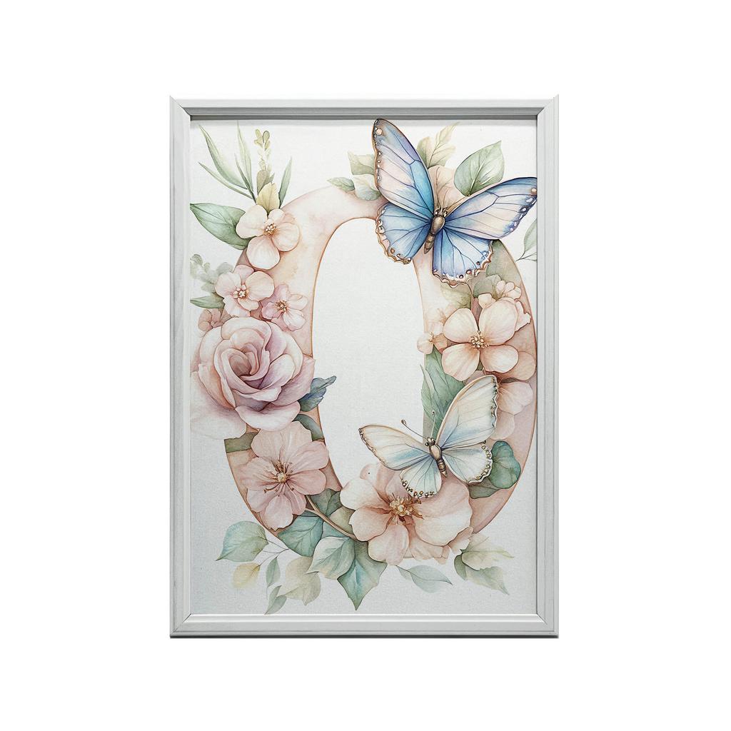 Round Magic - Poster With The Letter "O" Round Magic - Poster With The Letter "O", 70X100 Cm, Without Frame, Premium Canvas On Stretcher