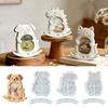 Dog Cat Shape Seesaw Animal Photo Frame Mold Flexible Handmade Silicone Mold Non-stick Dinosaur Shape Plaster Picture Frame Mold