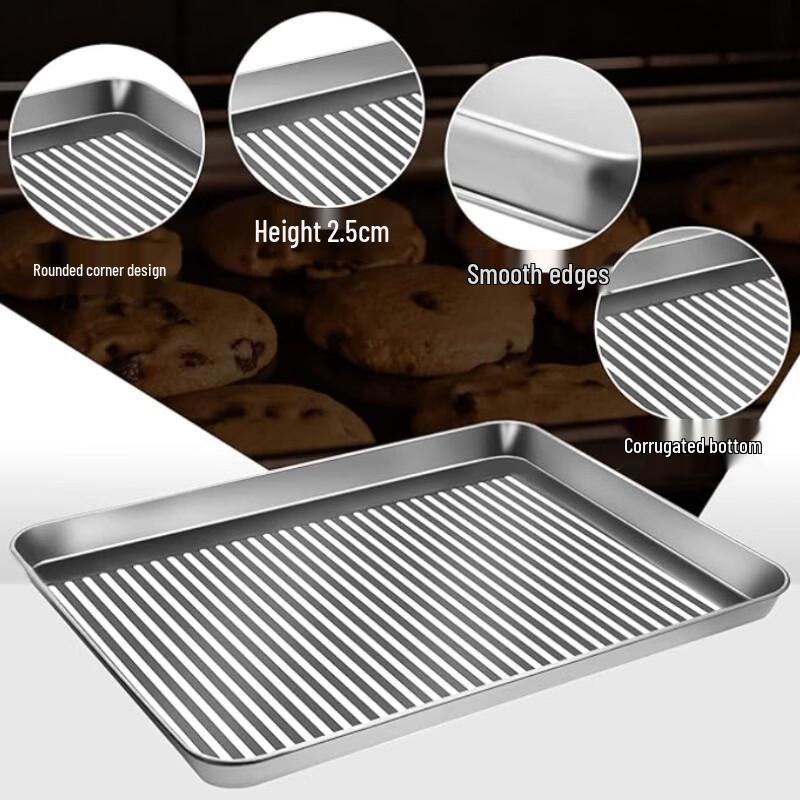 Handun Textured Stainless Steel Draining Tray & Rack Set