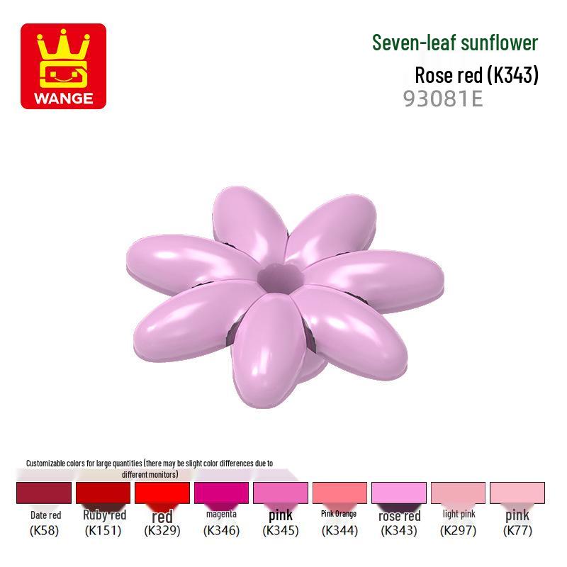 Wange Small Particle Compatible Building Blocks Set - Flower Assembly (4728/4727/15469w)