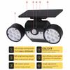 Rotating Design Motion Sensor Lights Dual Head Solar Wall Lights Security Lights  Garage Use