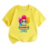 Kids Boys Girls 100% Cotton Crew Neck Short Sleeve T-Shirt Cute Rainbow Flower Dandy Cartoon Graphic Casual Comfortable Breathable Tee for Daily Outdo