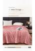 Multi-Functional Plush Jacquard Coral Fleece Blanket - Solid Color, Customizable for Office or Home Use