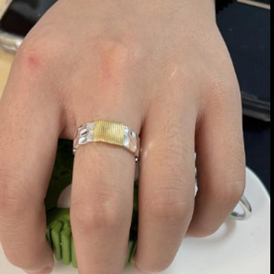 Euro-American Vintage Geometric Copper Wire Ring: Handmade Wide Band Finger Jewelry