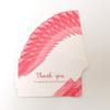 Green Leaf Thank You Card with Pink Packaging - Coated Paper Gift Card