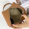 High Quality Soft Solid Color Leather Makeup Storage Pouch Portable Sport Outdoor Cosmetic Bag for Travel Handle Wash Bag