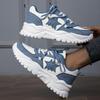 MCTIN Couples Chunky Sneakers Casual Lace Up Platform Shoes for Women Star Decor Men Sports Shoes
