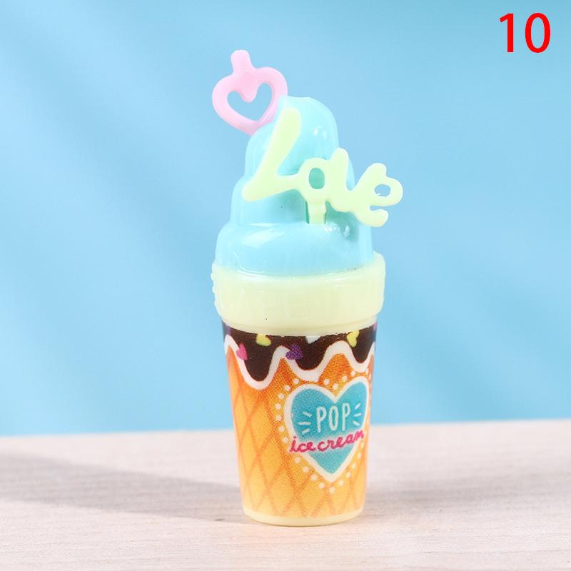 Mini Milkshake Ice Cream Lemon Milk Fruit Tea Water Cup Strawberry Banana Miniatures Dollhouse Accessories Cups Kitchen Toys