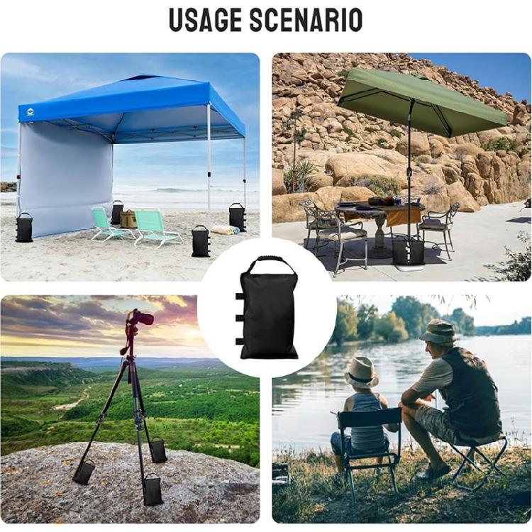 Outdoor Sand Weight Bags 4Pcs Zippers Top Sand Bags Ideal For Camping Sunshades Fixed And Beach Use