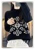 Women's High Neck Snowflake Wool Sweater - Autumn/Winter Color Block Knit Top