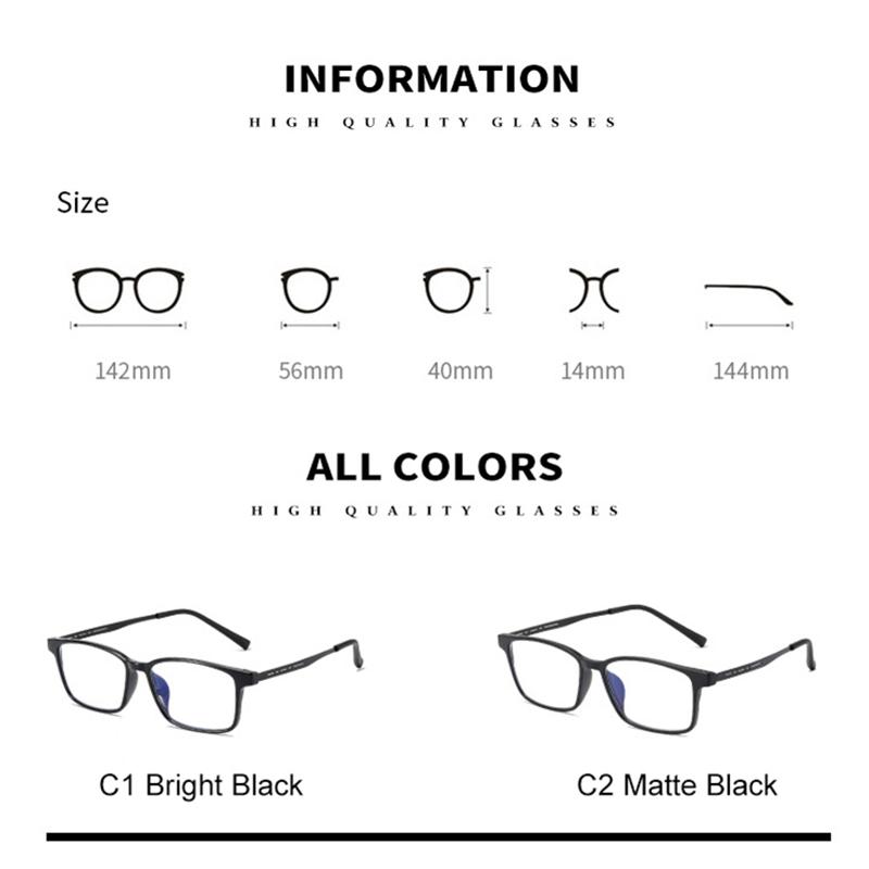 Reading Glasses Men Women Titanium Alloy TR90 Anti-Blue Light Full Frame Computer Spectacles Diopter +1.0 +1.5 +2.0 +2.5 To +4.0