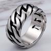 Solid 316L Stainless Steel Men's Finger Rings Stainless Ring for Men Women Size 7-13 Vintage Male Charm Jewelry Wedding Bands