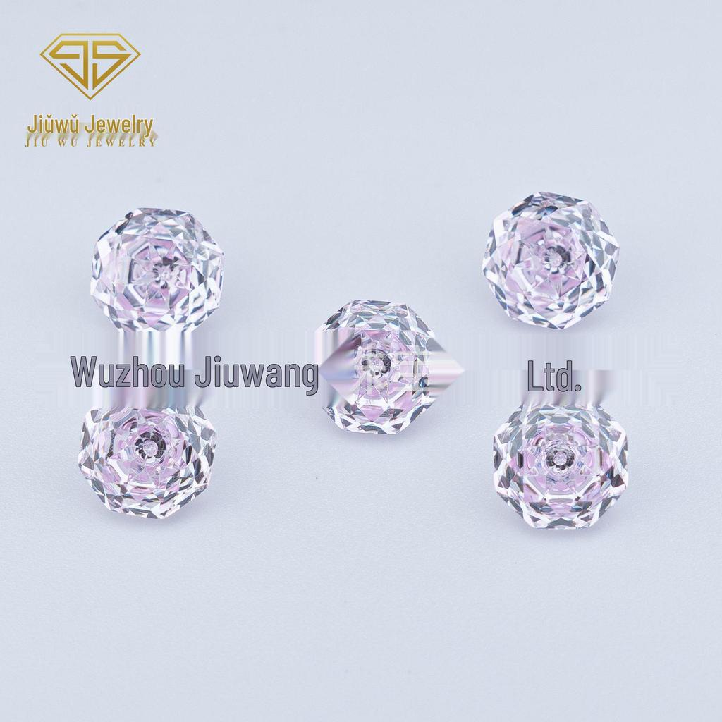 4-8mm Gradient Rose-Cut Two-Tone Soft Core Zircon Millennium Rose