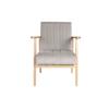 Fauteuil - Naturel Gris Beige - 63 x 68 x 81 cm - Pin - Blanc