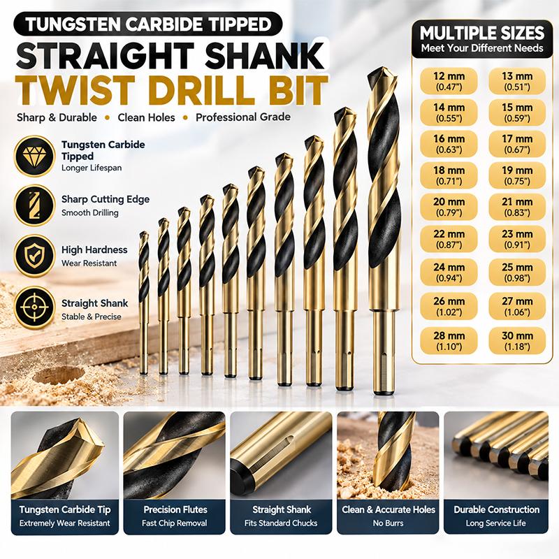 1Pcs Straight Shank 12-30Mm Speed Twist Drill Bit Cobalt Metal Stainless Steel Design For Concrete Tile Glass Ceramic Wood