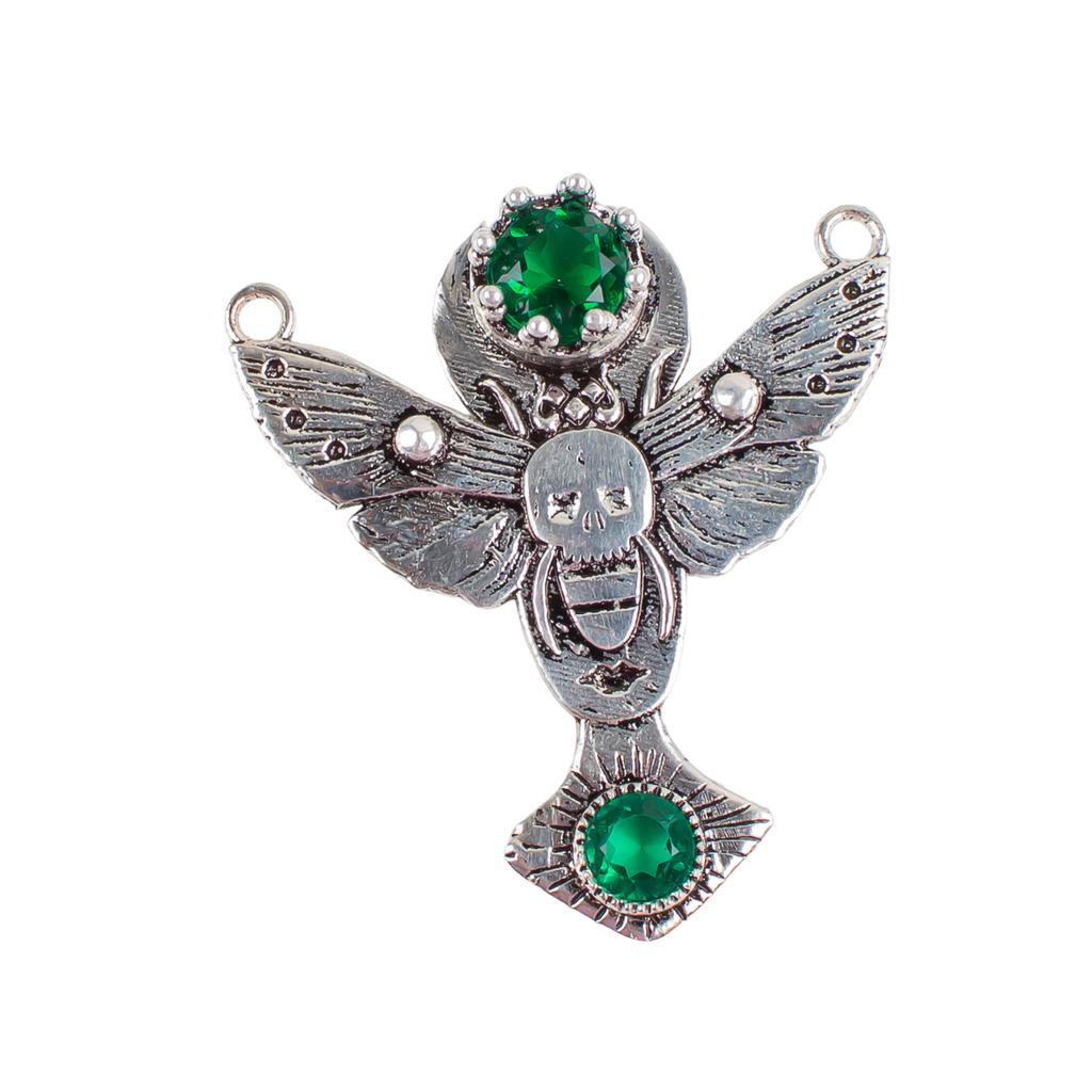 Chrome Diopside Gemstone 925 Sterling Silver Jewelry Pendant 1.5" For Women Gift CP-10-6