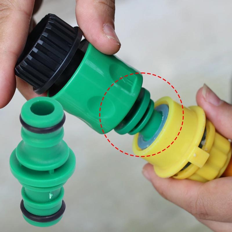 Double Plug Hose Connector Extender for Car Washing Garden Pipe Connecting Quick Joint Irrigation Watering Plumbing Fitting