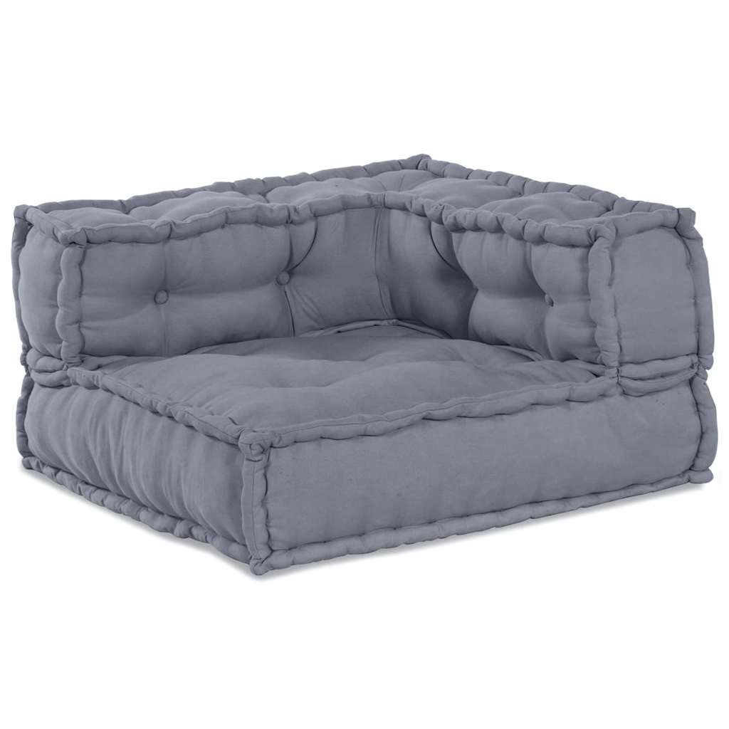 Modular Sofa Set 3 Pcs Grey 140 X 70 X 36 Cm Fabric