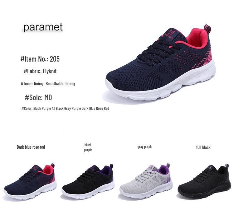 Women's Lightweight Mesh Walking Shoes - Soft Sole, Casual Style for Mothers and Elders, Perfect for Spring and Autumn