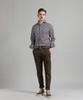 PANICALE Brown Embroidered Point Cotton Pants (Type B)